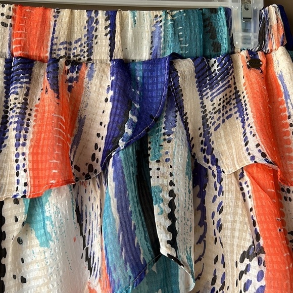 GUESS Multicolored Tiered Pull On Mini Skirt Size Small - Picture 6 of 10